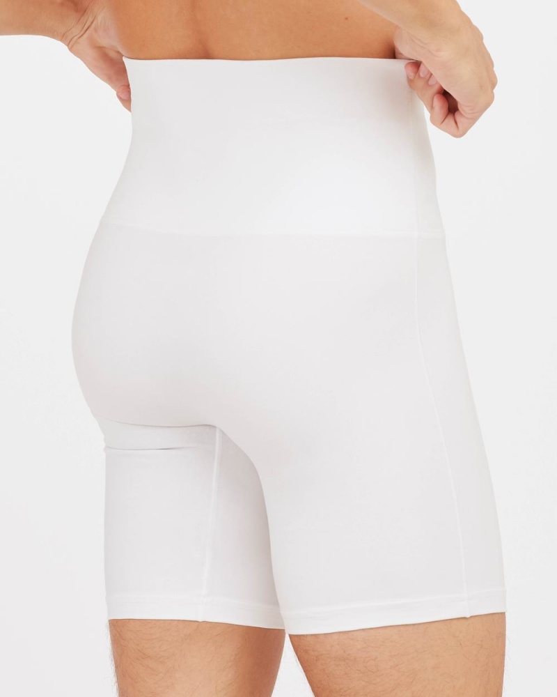 Spanx Ultra Sculpt Cotton Power Boxer Briefs White | 89520-YNDC