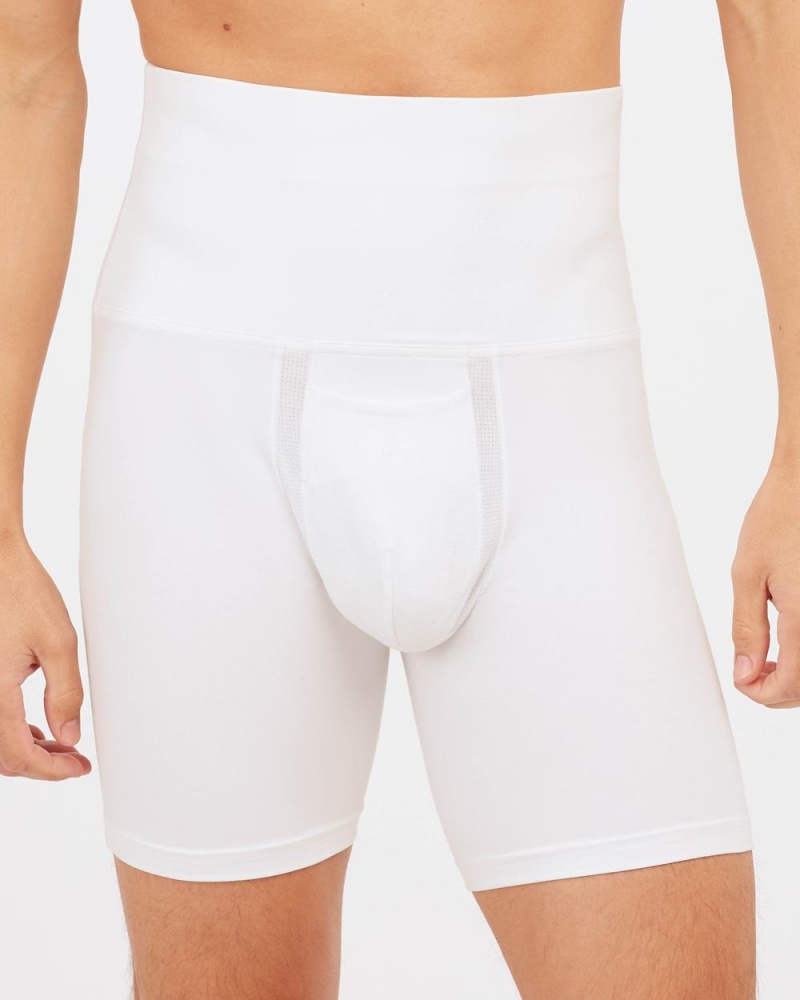 Spanx Ultra Sculpt Cotton Power Boxer Briefs White | 89520-YNDC