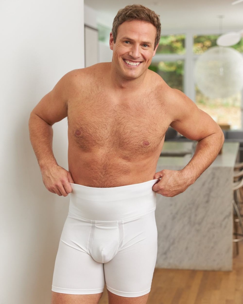 Spanx Ultra Sculpt Cotton Power Boxer Briefs White | 89520-YNDC