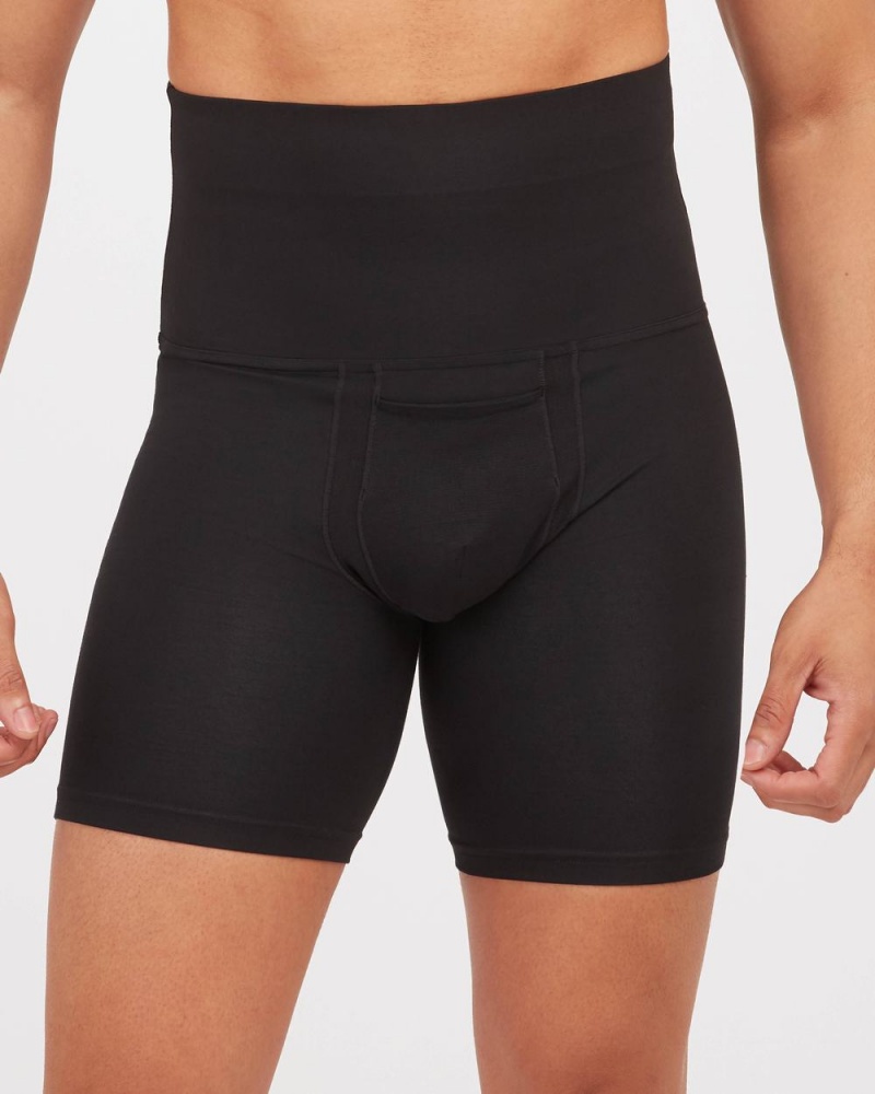 Spanx Ultra Sculpt Cotton Power Boxer Briefs Black | 73890-NSEJ