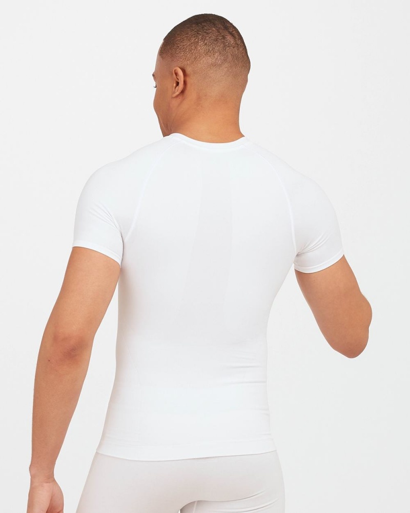 Spanx Ultra Sculpt Seamless V-Neck Undershirts White | 30584-MCTW