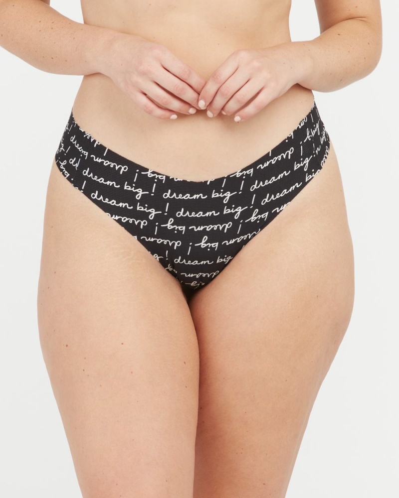 Spanx Under Statements® Thong Black/White | 16873-XVAT