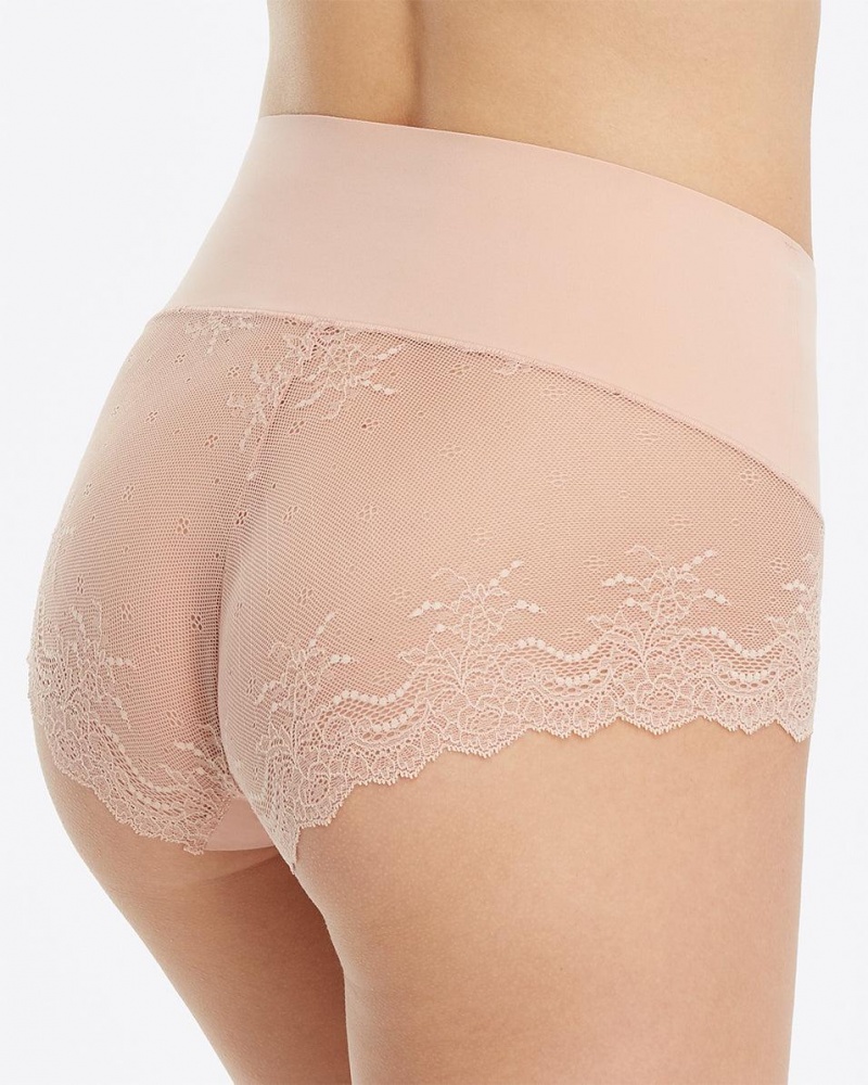 Spanx Undie-tectable® Lace Hi-Hipster Panties Rose | 67351-LUIA