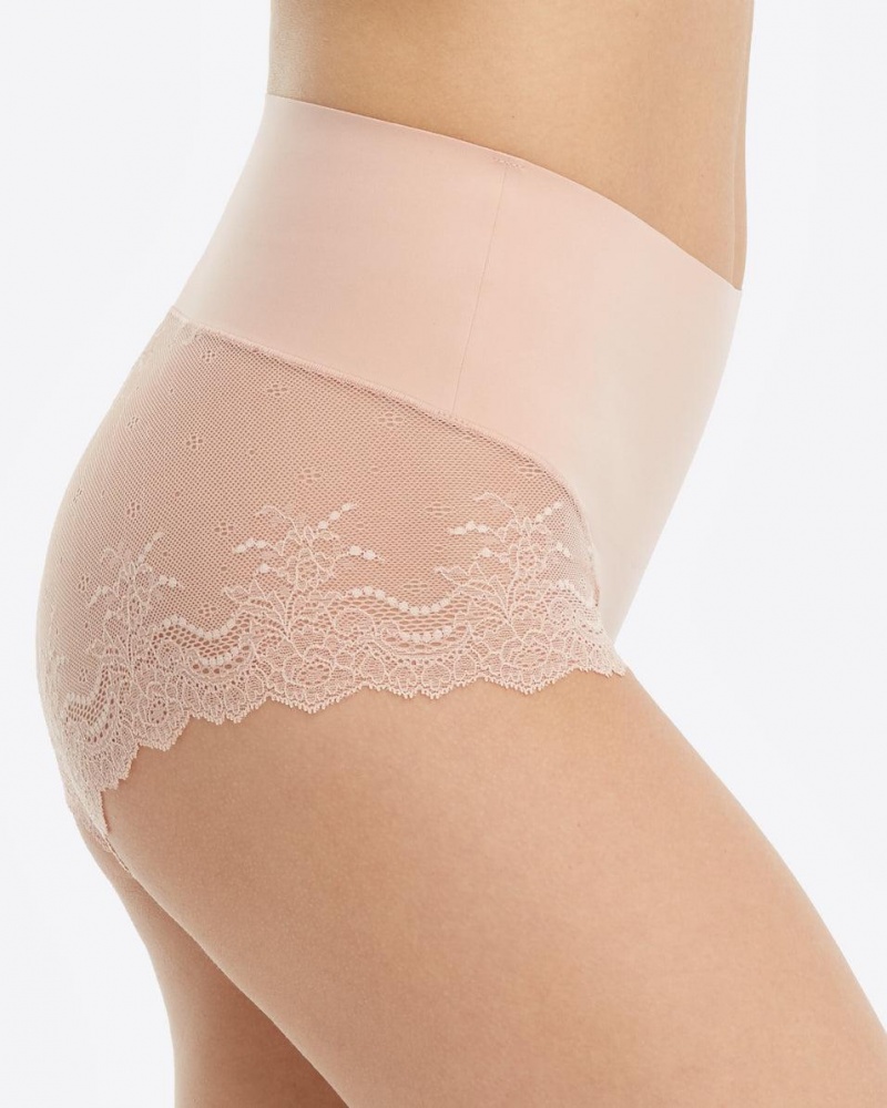 Spanx Undie-tectable® Lace Hi-Hipster Panties Rose | 67351-LUIA