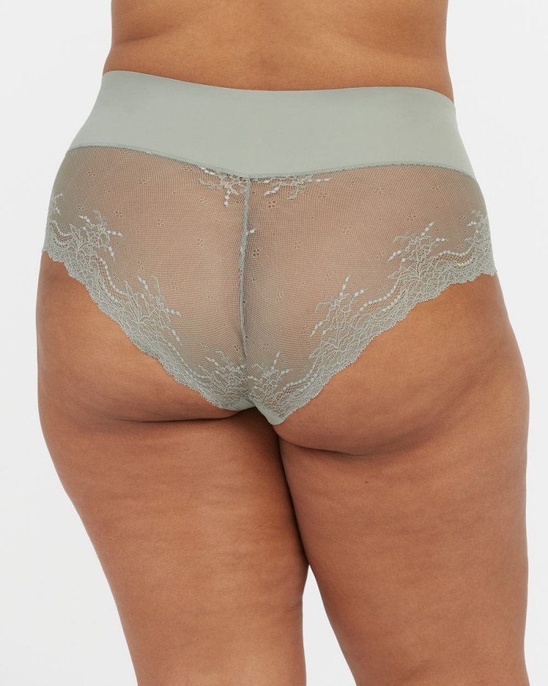 Spanx Undie-tectable® Lace Hi-Hipster Panties Olive White | 51830-XUAP