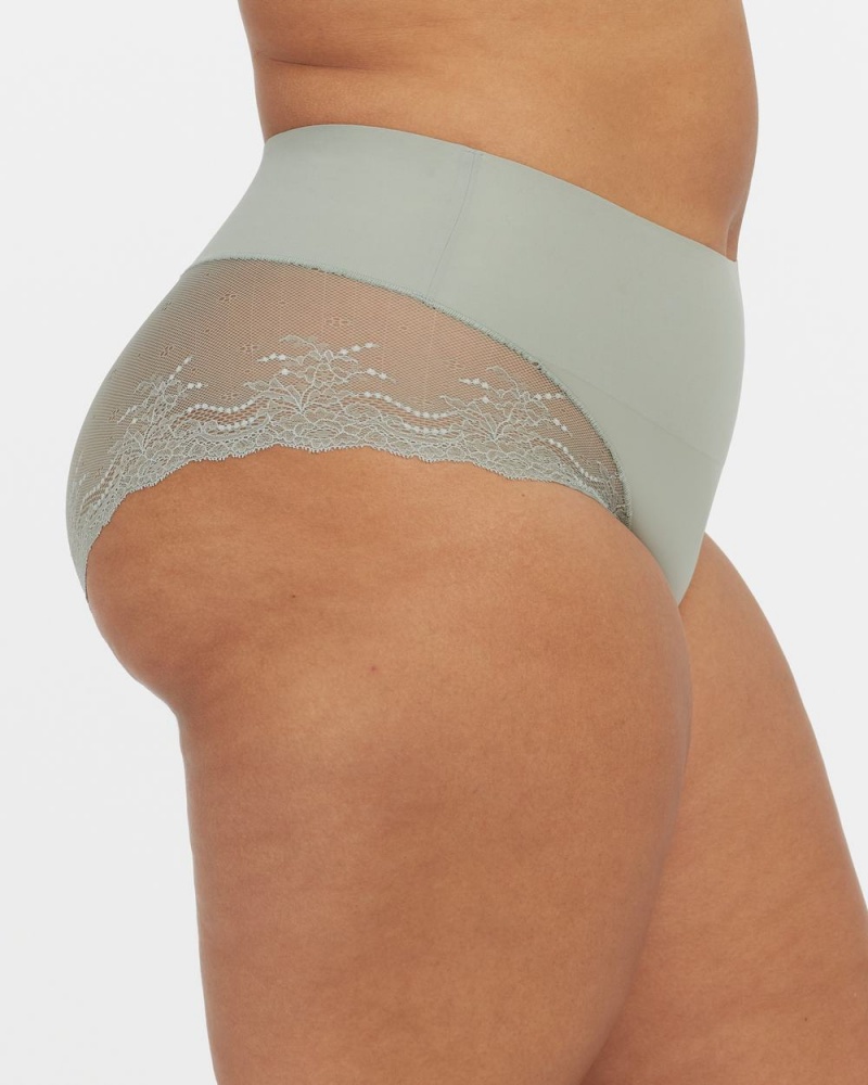 Spanx Undie-tectable® Lace Hi-Hipster Panties Olive White | 51830-XUAP