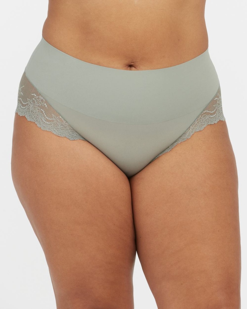 Spanx Undie-tectable® Lace Hi-Hipster Panties Olive White | 51830-XUAP