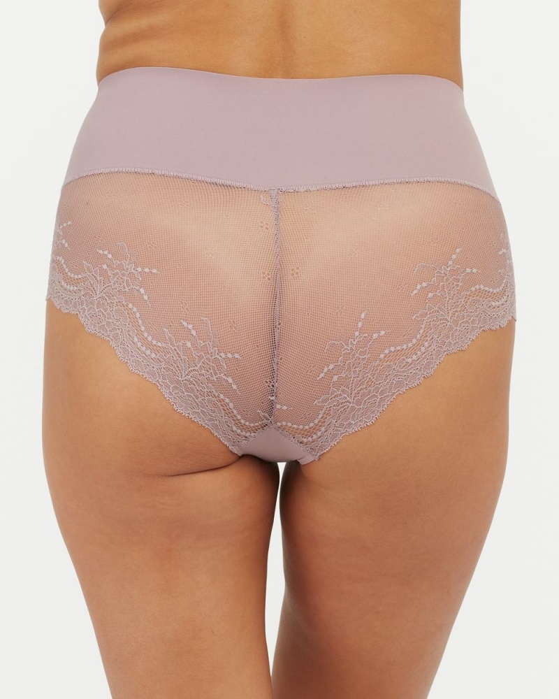 Spanx Undie-tectable® Lace Hi-Hipster Panties Purple Brown | 52109-PGYD