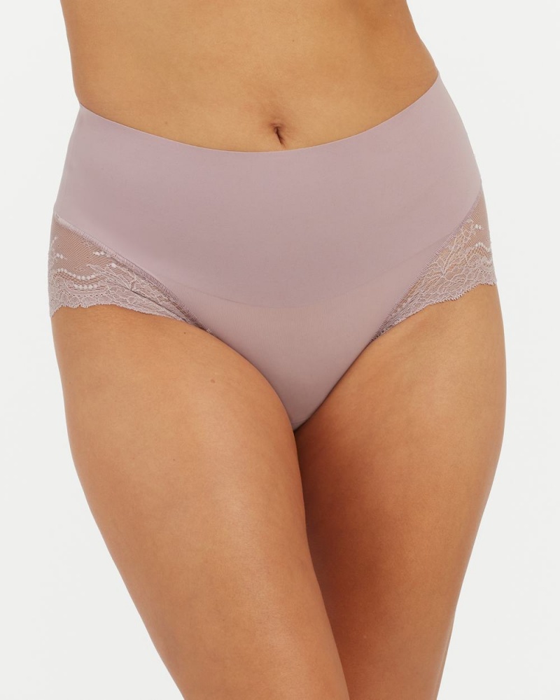 Spanx Undie-tectable® Lace Hi-Hipster Panties Purple Brown | 52109-PGYD