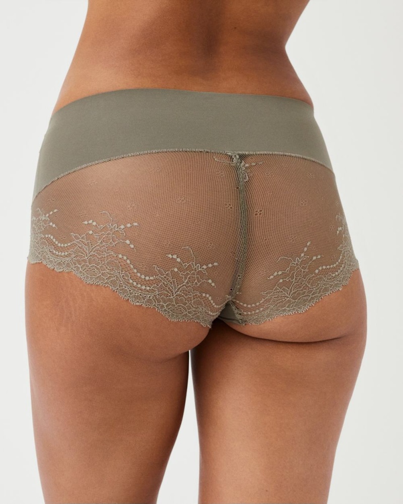 Spanx Undie-tectable® Lace Hi-Hipster Panties Olive | 56394-HOZB