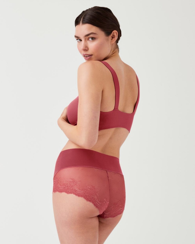 Spanx Undie-tectable® Lace Hi-Hipster Panties Rose | 83075-EWYQ