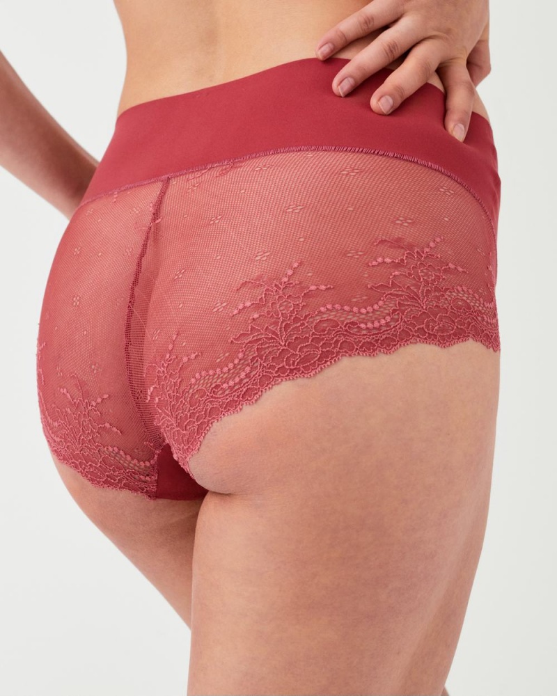 Spanx Undie-tectable® Lace Hi-Hipster Panties Rose | 83075-EWYQ