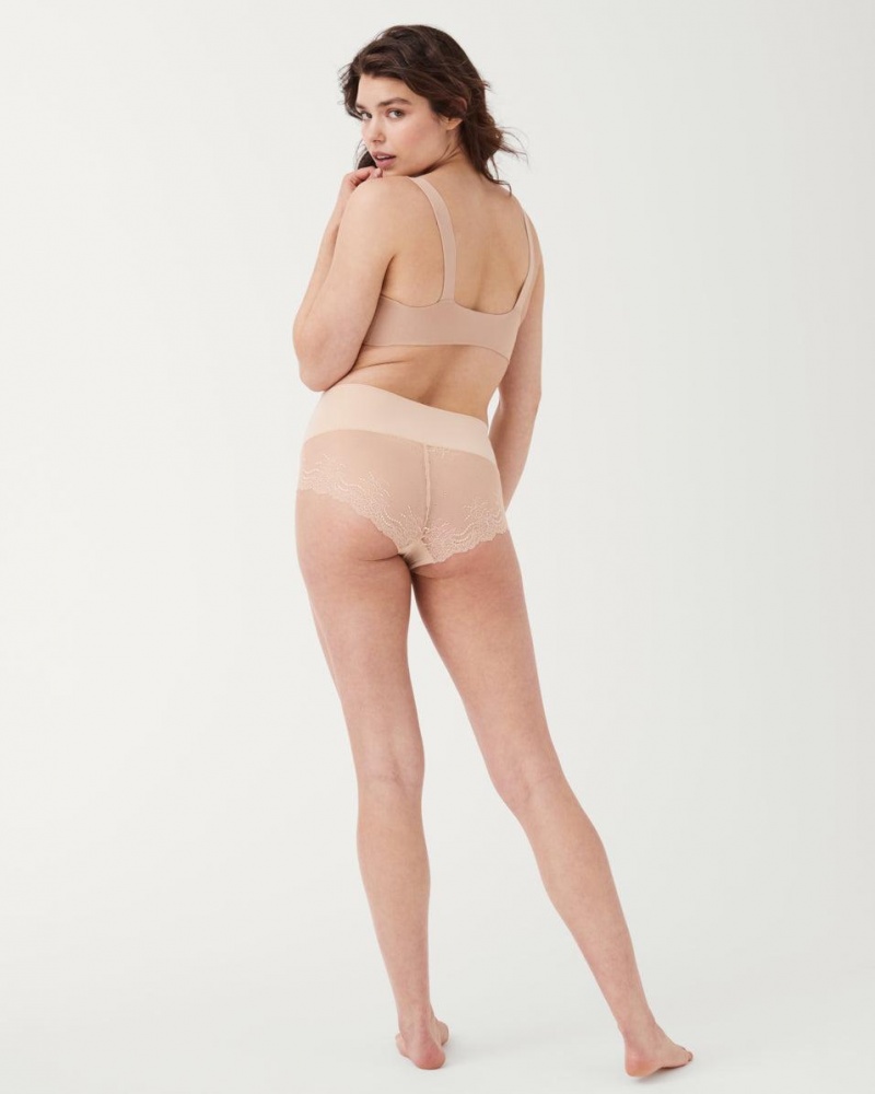 Spanx Undie-tectable® Lace Hi-Hipster Panties Beige | 41059-ZMQY