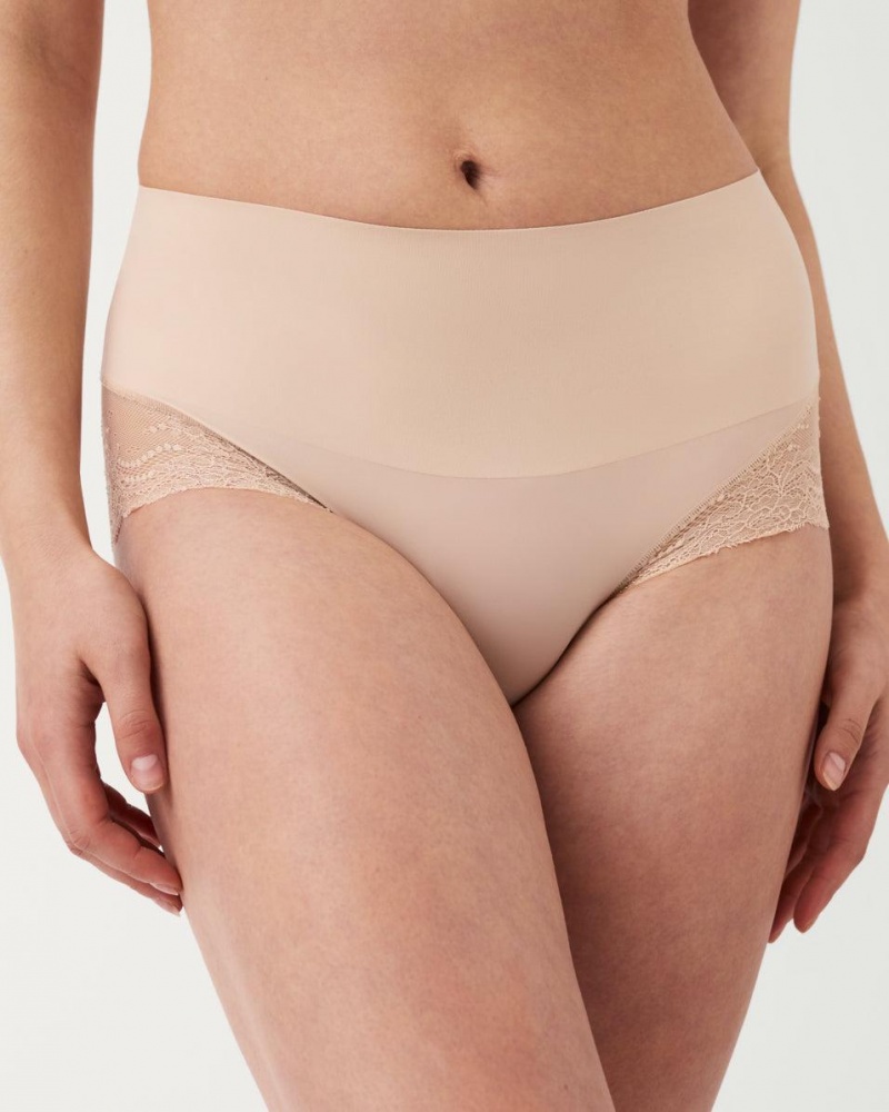 Spanx Undie-tectable® Lace Hi-Hipster Panties Beige | 41059-ZMQY