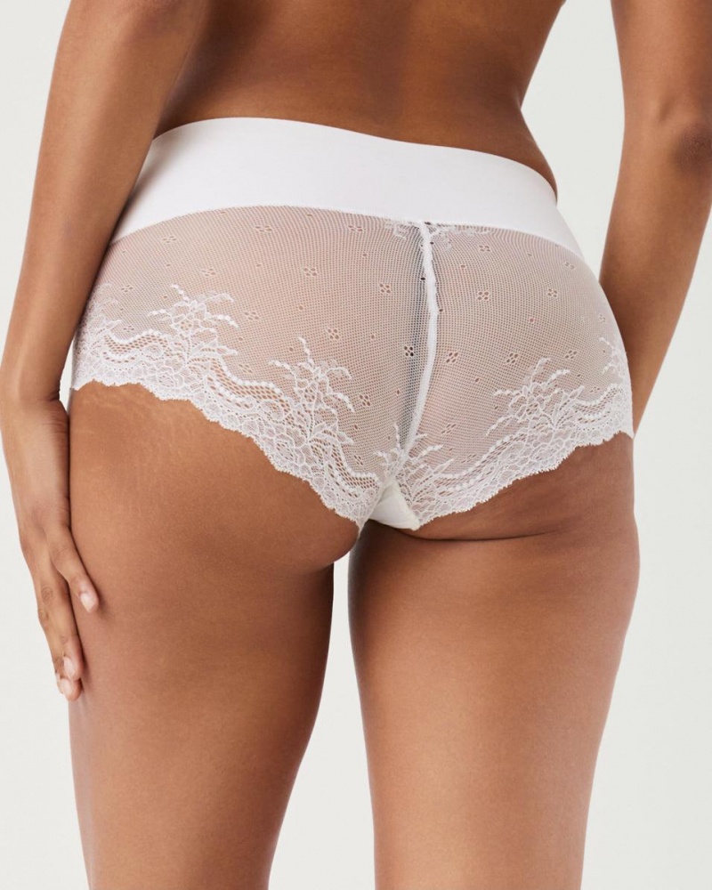 Spanx Undie-tectable® Lace Hi-Hipster Panties White | 94702-SEKX