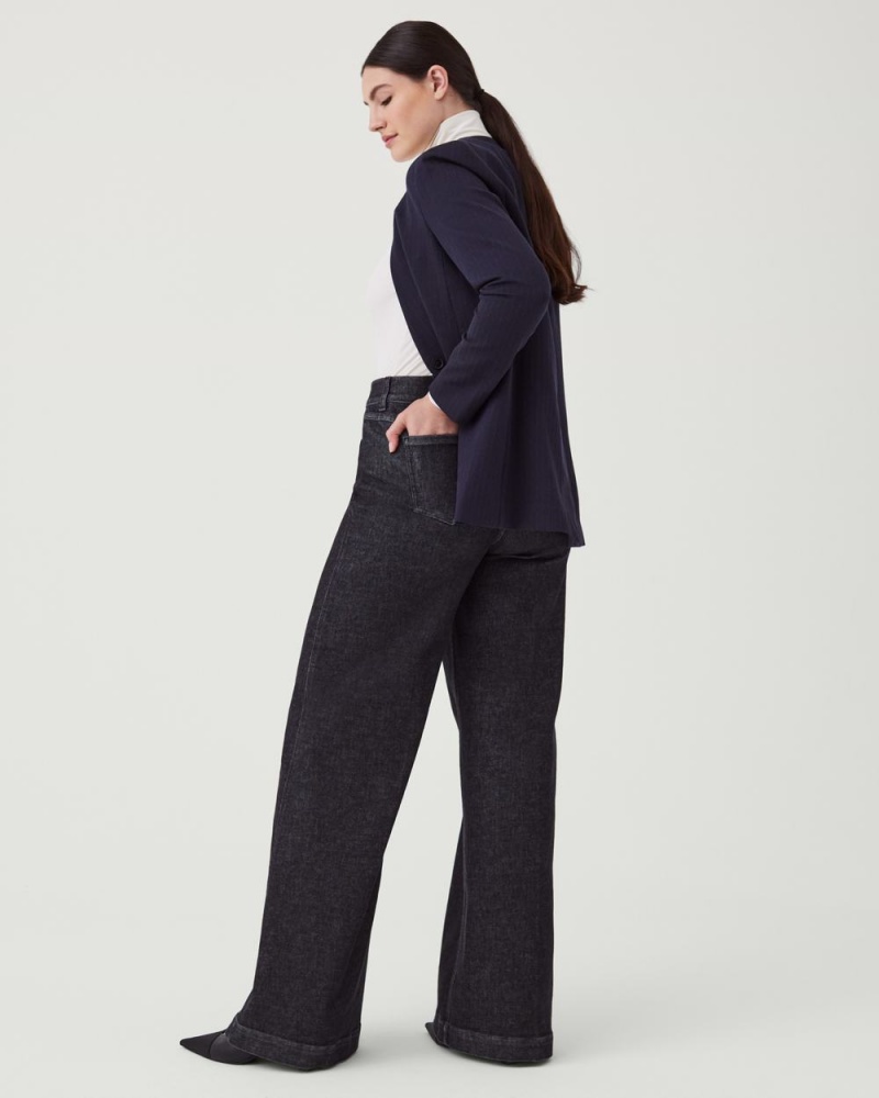 Spanx Wide Leg Jeans Grey | 20489-WIZO