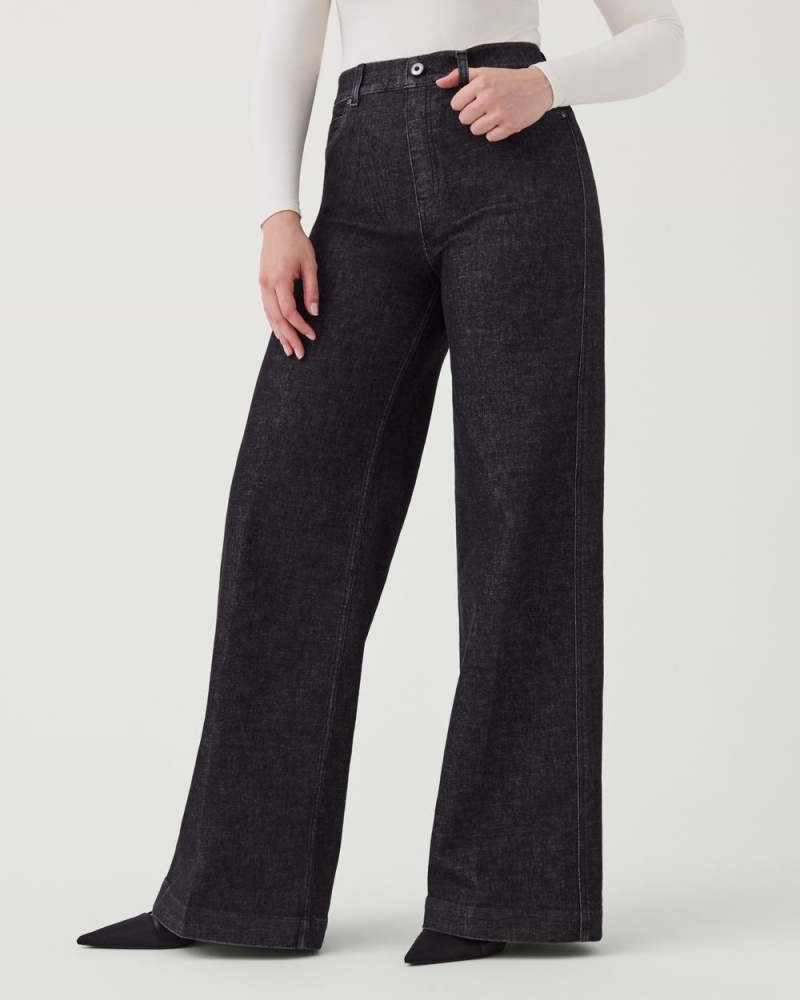 Spanx Wide Leg Jeans Grey | 20489-WIZO