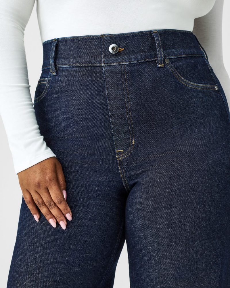 Spanx Wide Leg Jeans Indigo | 48237-GVWE