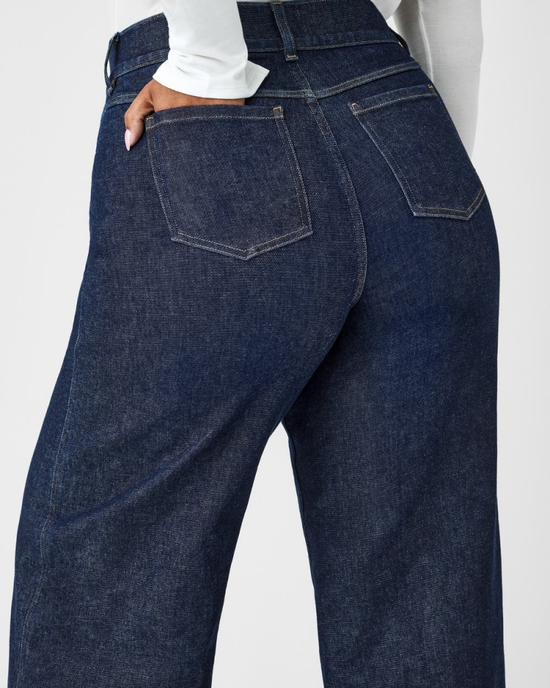 Spanx Wide Leg Jeans Indigo | 48237-GVWE