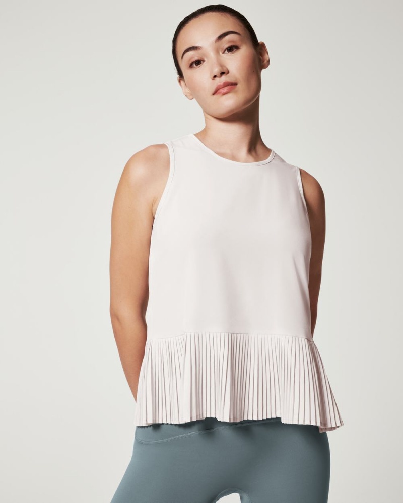 Spanx Yes, Pleats! Tank Top Light Grey | 82016-DSLX