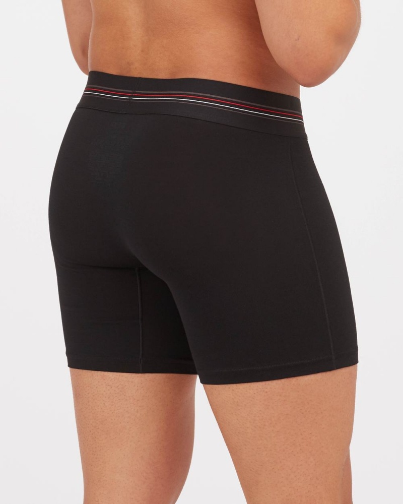 Spanx Zero Sculpt Cotton Modal Boxer Briefs Black | 49183-LSTR