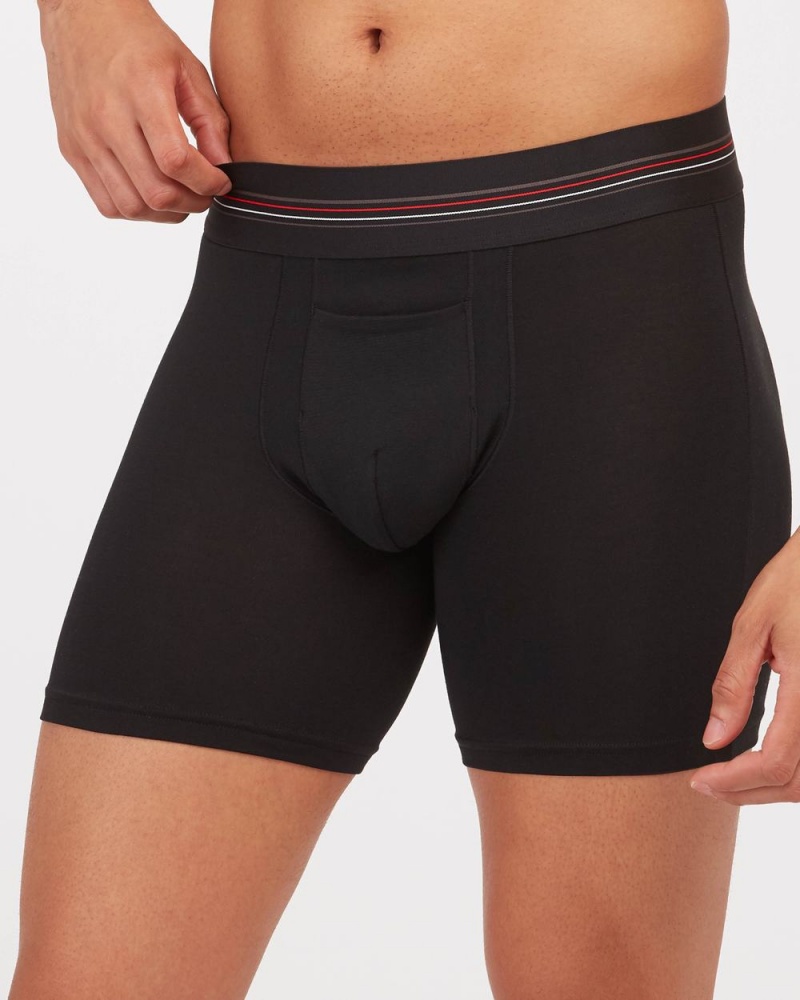 Spanx Zero Sculpt Cotton Modal Boxer Briefs Black | 49183-LSTR