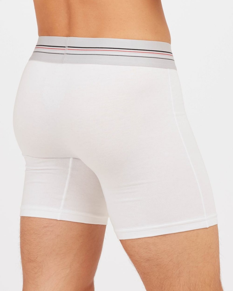 Spanx Zero Sculpt Cotton Modal Boxer Briefs White | 84967-WESL