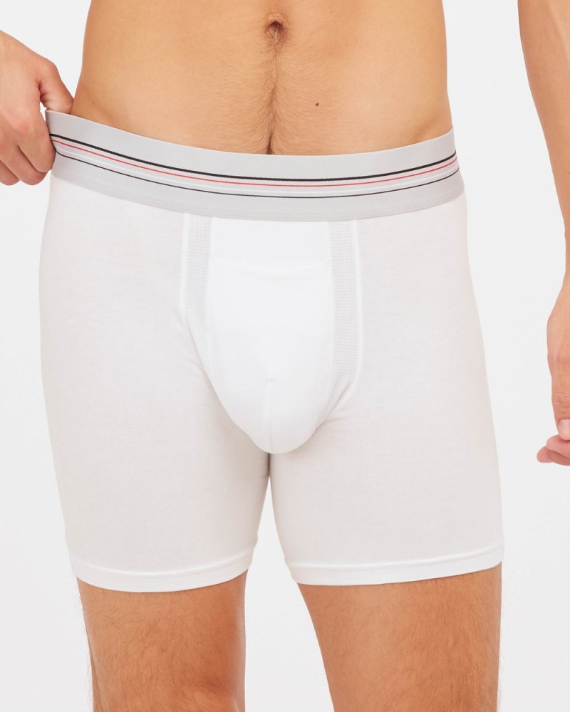 Spanx Zero Sculpt Cotton Modal Boxer Briefs White | 84967-WESL